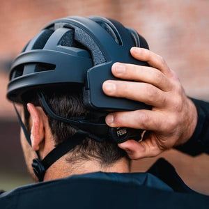FEND Folding Bike Helmet Rear View - Black