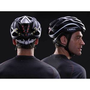 LED warning light and turn signal - LIVALL BH62 Smart cycling helmet - Matte with black & white color
