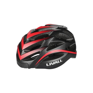 LIVALL BH62 Smart cycling helmet left view - Matte with black & red color