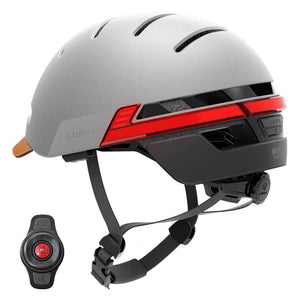 LIVALL BH51T Smart Urban Helmet Sandstone Grey & Handlebar controls