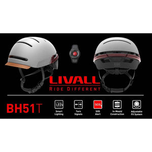 LIVALL BH51T Smart Urban Helmet Sandstone Grey - Functions & Handlebar controls