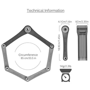 Seaty Lock USA Bike Lock Foldylock Compact