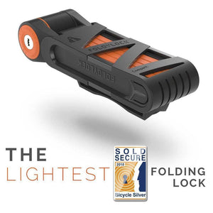 Seaty Lock USA Bike Lock Orange Foldylock Compact