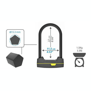 U-lock Pentagon Pure 22cm / 8.66" -  Technical Information